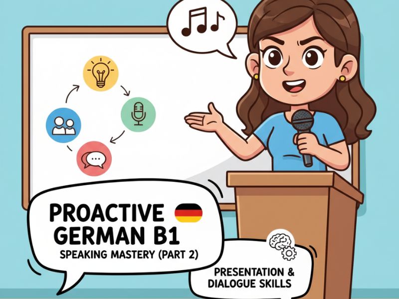 "Chủ Động" Chinh Phục B1 Nói Tiếng Đức (Phần 2): Kỹ Năng Trình Bày & Đối Thoại Đỉnh Cao