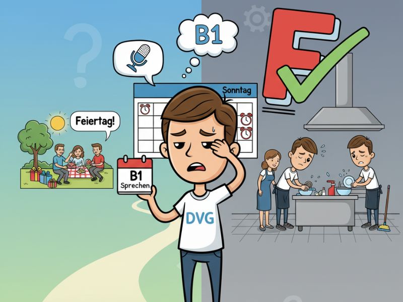 "Làm việc Chủ nhật & Ngày lễ" (Arbeit an Feiertagen): "Giải mã" đề B1 Sprechen và thực tế "phũ phàng" của Du học nghề!