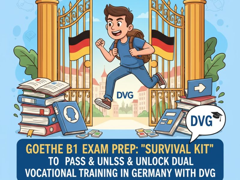 Luyện Thi B1 Goethe: Bộ Tài Liệu "Sống Còn" Vượt Vũ Môn Mở Cánh Cửa Du Học Nghề Kép Tại Đức Cùng DVG
